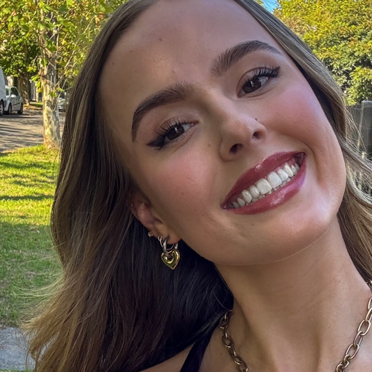 Golden Crush Heart Hoop Earrings