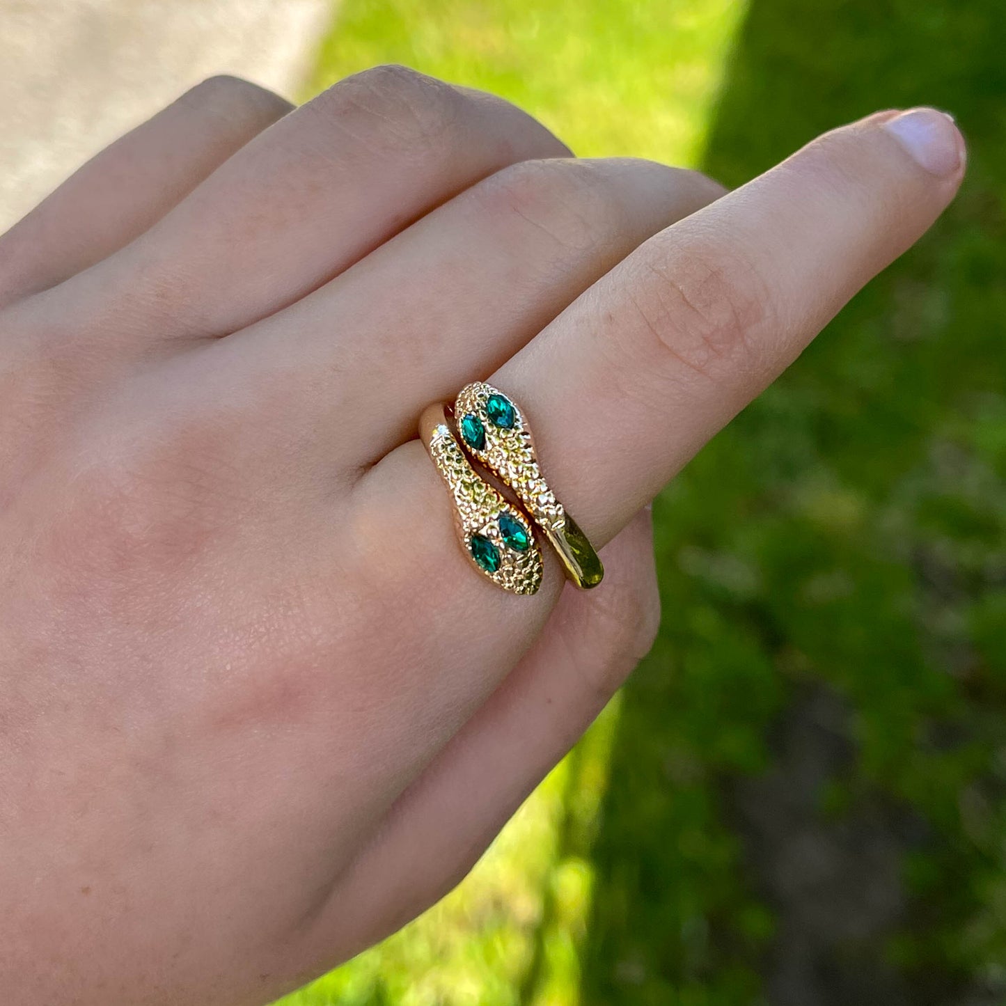 Two Faced Serpent Ring