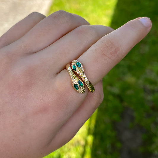Two Faced Serpent Ring