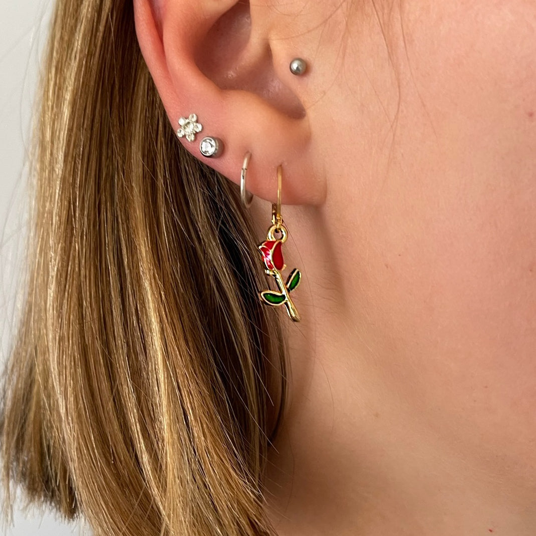 Roses are Red Earrings