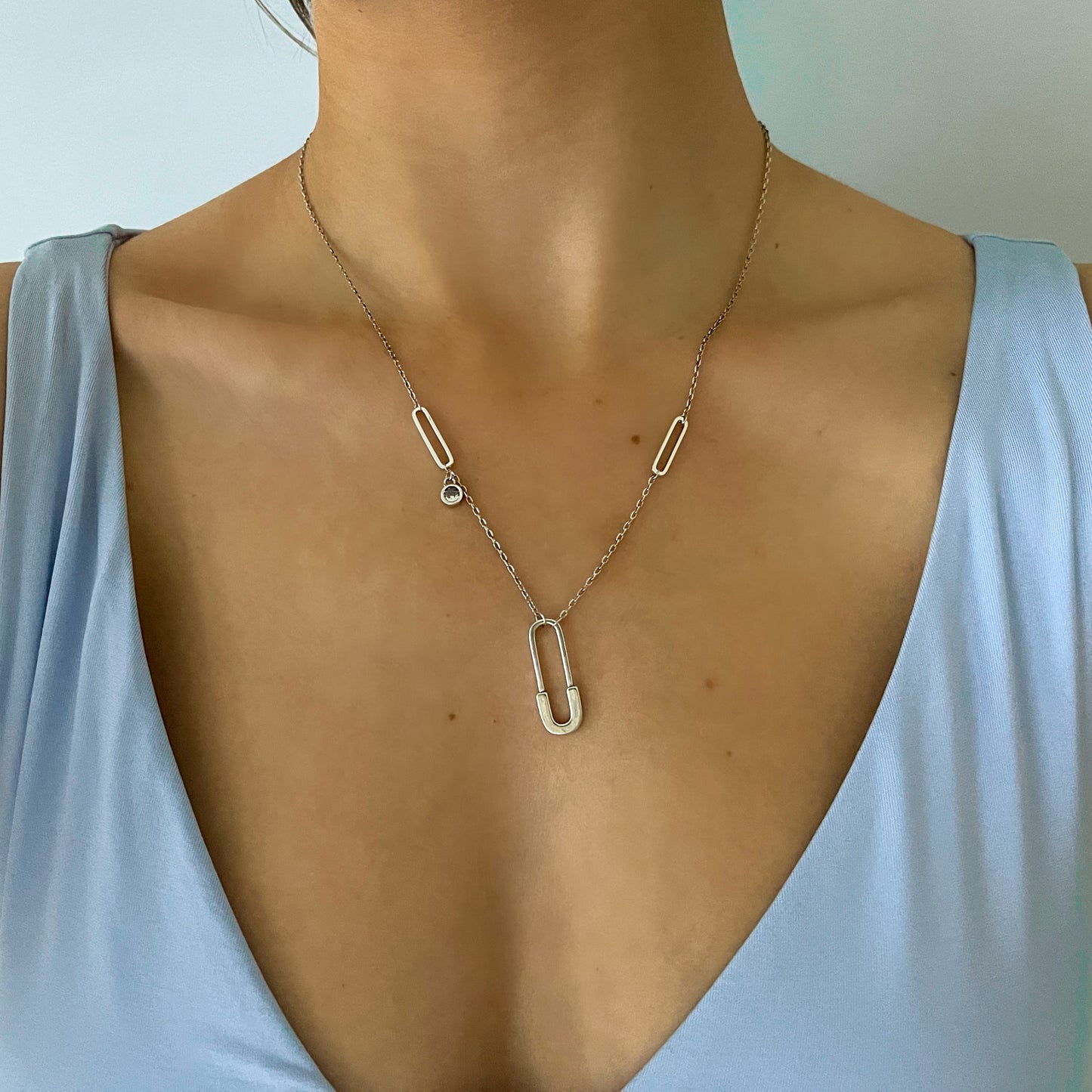 'Not Your Average' Paper Clip Necklace